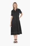 JUMP CONTRAST STITCH DRESS