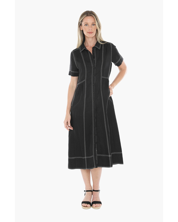 JUMP CONTRAST STITCH DRESS
