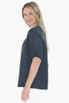 JUMP GATHER V NECK TOP