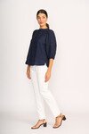 OH THREE CHECK LACE BLOUSE