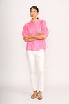 OH THREE CHECK LACE BLOUSE
