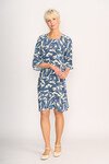 FOIL FLUTED SLEEVE SHIFT DRESS