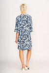FOIL FLUTED SLEEVE SHIFT DRESS