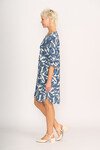 FOIL FLUTED SLEEVE SHIFT DRESS
