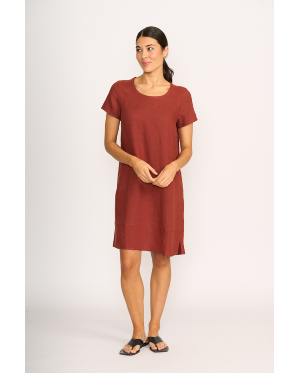 FOIL PANEL LINE DRESS