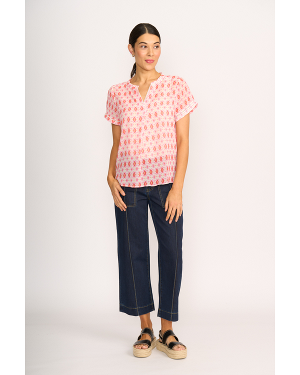 MEMO DROP HEM BLOUSE