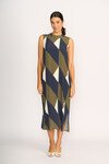FOIL SIDE SPLIT DRESS