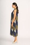 FOIL SIDE SPLIT DRESS