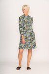FOIL PINTUCK LACE DRESS
