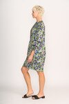 FOIL PINTUCK LACE DRESS