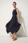 MARCO POLO WATERFALL TRIM DRESS