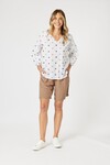 GORDON SMITH RATTAN EMB TOP