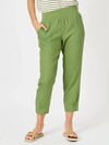 GORDON SMITH RIBBED WAIST LINEN PANT