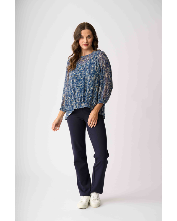 MEMO SHIRRED DETAIL TOP