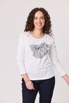 CLASSIFIED DIAMANTE BOW TEESHIRT