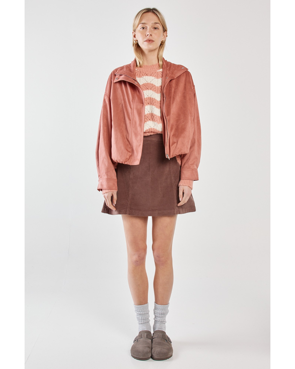 SASS SARA SUEDE BOMBER JACKET