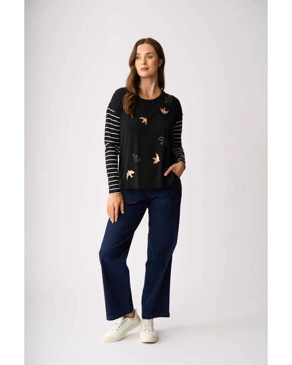 FOIL DROP SHOULDER TOP