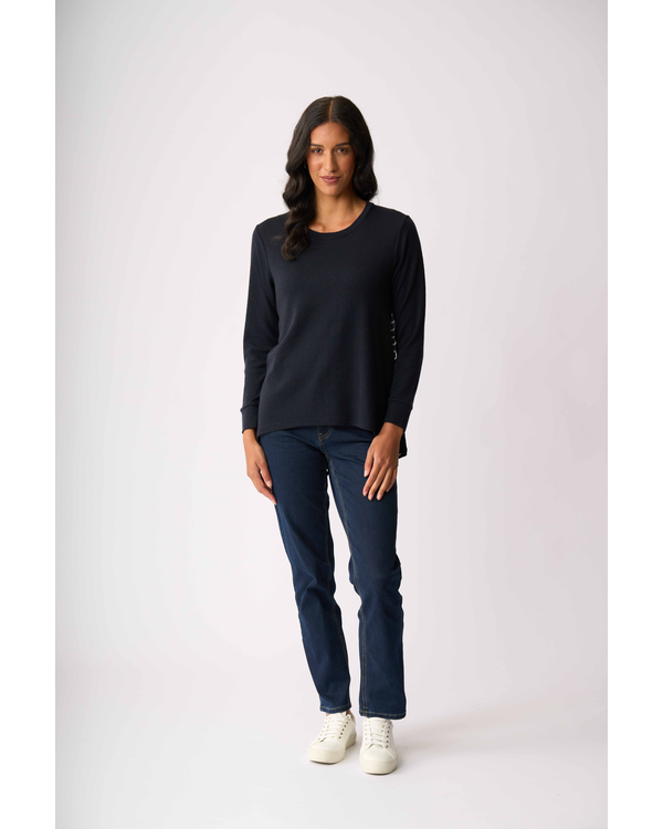 FOIL BACK PLACKET SWING JUMPER
