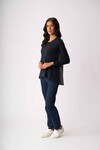 FOIL BACK PLACKET SWING JUMPER