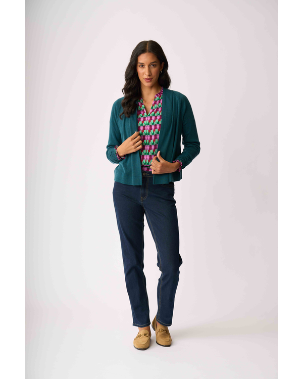 FOIL HIGH TIED CARDIGAN