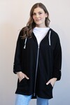 WHITE ON BLACK OVERSIZE JKT