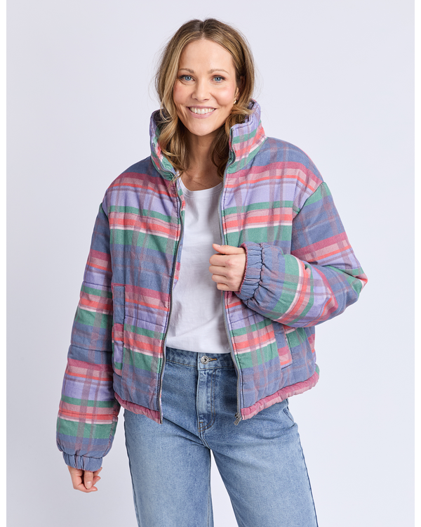 ELM CORD CHECK JACKET