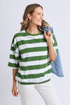 ELM MAZIE BLOCK STRIPE SWEAT
