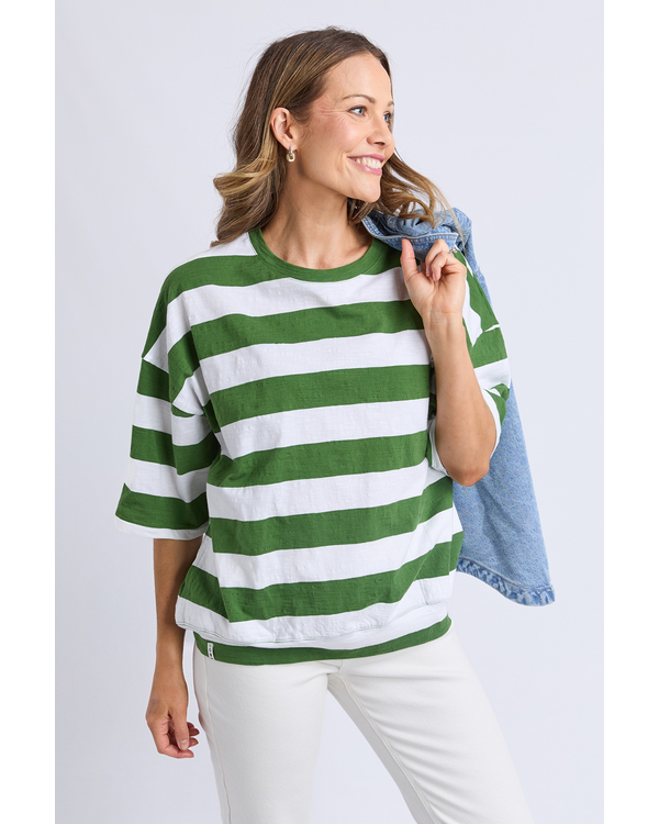 ELM MAZIE BLOCK STRIPE SWEAT