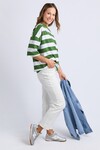ELM MAZIE BLOCK STRIPE SWEAT