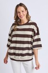 ELM MAZIE BLOCK STRIPE SWEAT