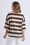 ELM MAZIE BLOCK STRIPE SWEAT