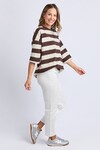 ELM MAZIE BLOCK STRIPE SWEAT