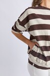 ELM MAZIE BLOCK STRIPE SWEAT