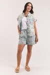 ELM JADE PRINTED DENIM SHORTS