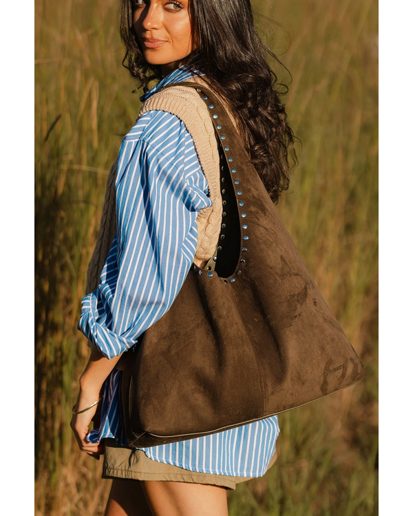 LOUENHIDE HAILEY SUEDETTE SHOULDER BAG