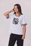 DEMOCRACY STRIPE TRIM TEE