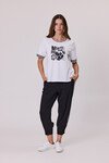DEMOCRACY STRIPE TRIM TEE