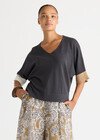 LD+CO CONTRAST CUFF TOP