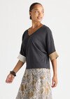 LD+CO CONTRAST CUFF TOP