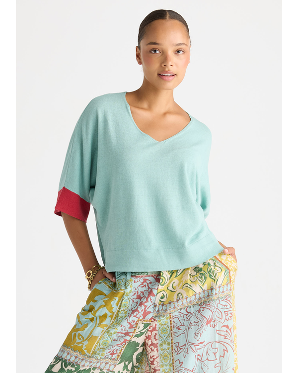 LD+CO CONTRAST CUFF TOP