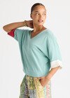 LD+CO CONTRAST CUFF TOP