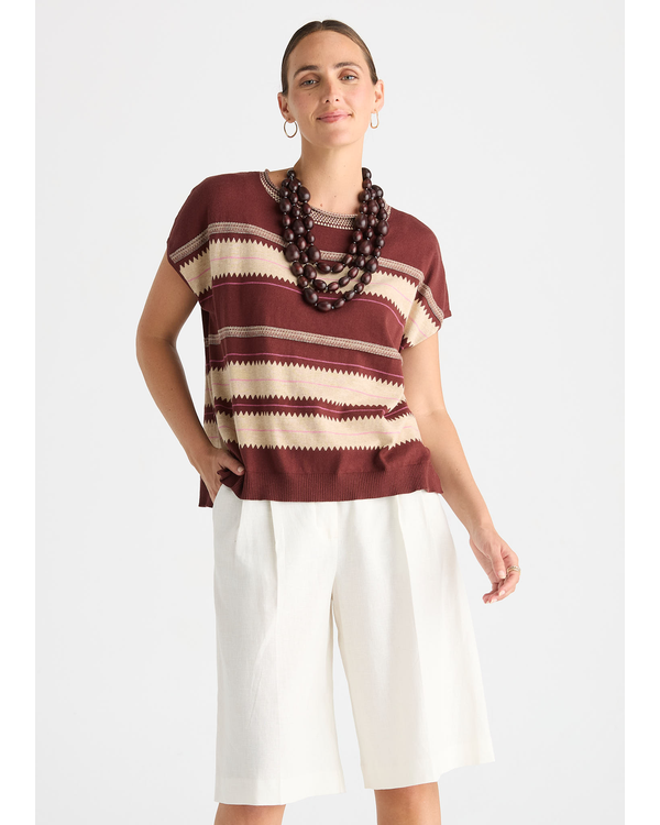 ZAKET & PLOVER ZIG DETAIL TOP