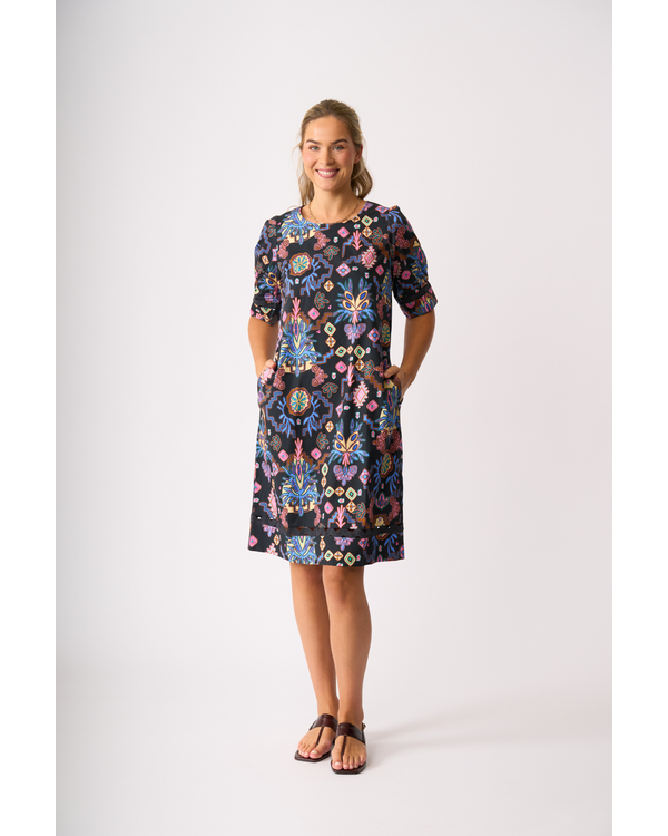 FOIL WAVE ALONG DRESS