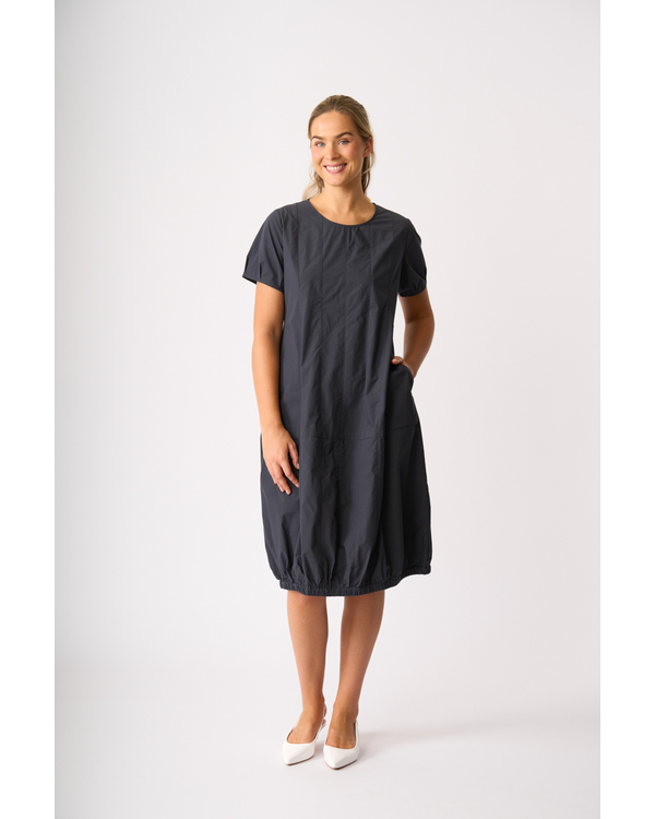 FOIL PLEATED MAXI DRESS
