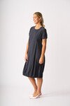 FOIL PLEATED MAXI DRESS
