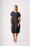 FOIL PLEATED MAXI DRESS