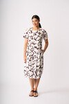 FOIL PLEATED MAXI DRESS