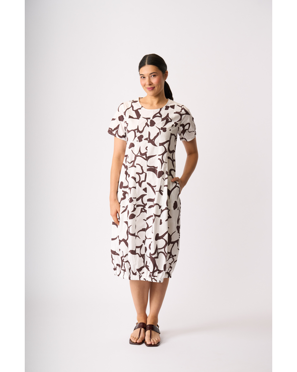 FOIL PLEATED MAXI DRESS