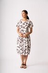 FOIL PLEATED MAXI DRESS