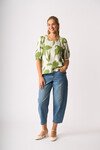 FOIL SCOOP NECK SWING TOP